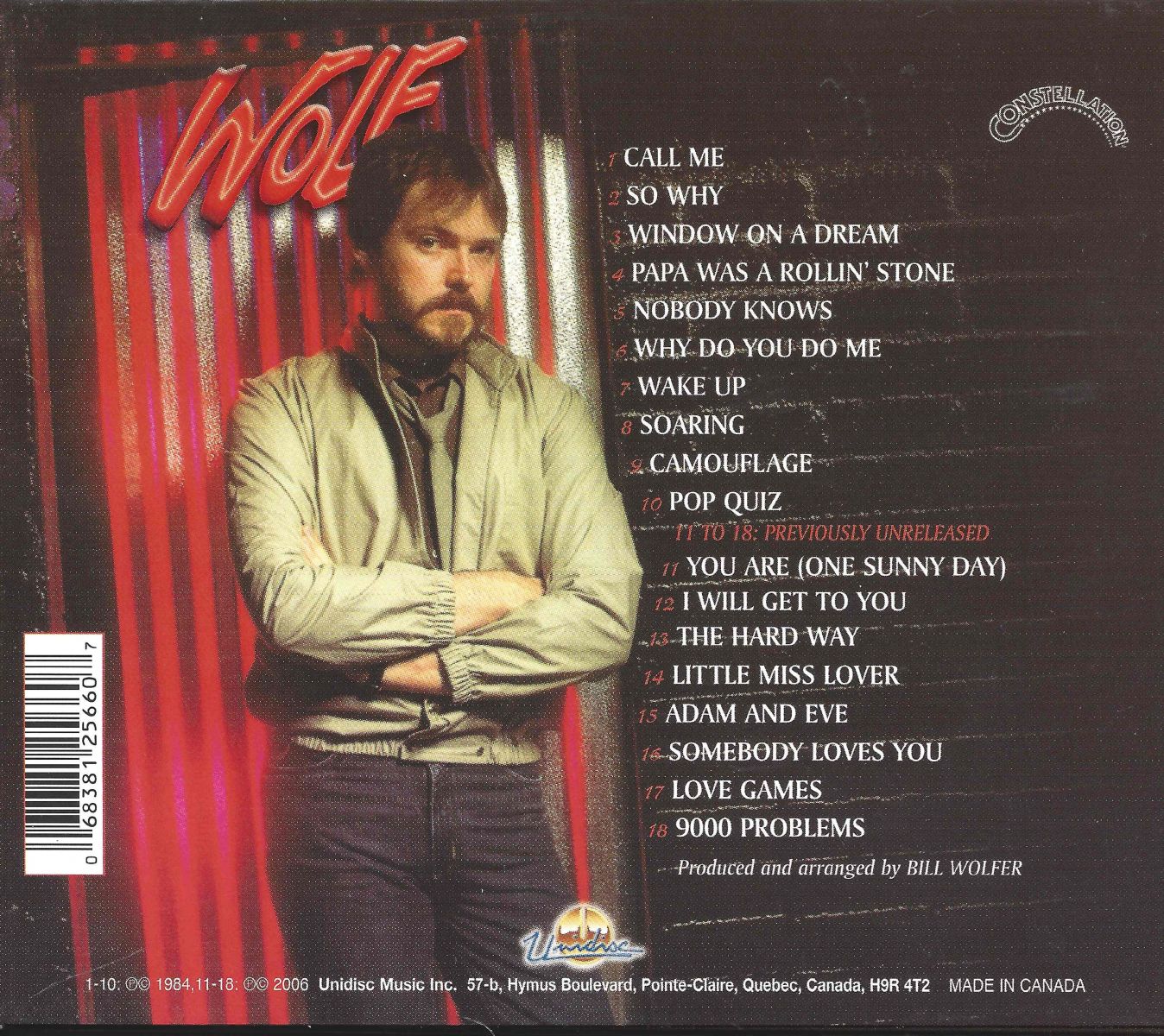 Bill Wolfer ‎– Wolf - Dubman Home Entertainment
